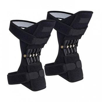 Колінні стабілізатори підколінні біонічні Powerknee Nasus Sports Pro Black для підтримки колінного суглоба (IS33)
