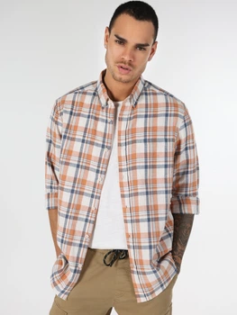 Сорочка бавовняна чоловіча Colin's CL1063185SOR M Soft Orange (8683197580368)