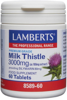 Suplement diety Lamberts Cardo Mariano 3000 mg 60 tabletek (5055148410018)