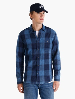 Сорочка бавовняна чоловіча Colin's CL1064670INV S Indigo (8683197779830)