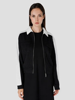 Толстовка на молнии без капюшона женская Colin's CL1065909BLK S Black (8683197918246)