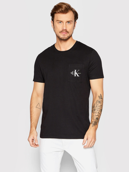 Koszulka męska bawełniana Calvin Klein Jeans J30J320936-BEH S Czarna (8719855869145)