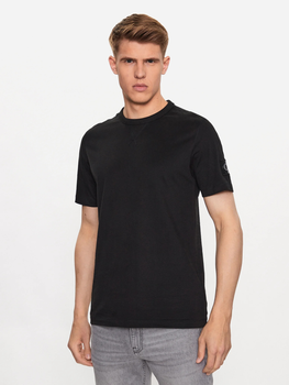 Koszulka męska bawełniana Calvin Klein Jeans J30J323484-BEH L Czarna (8720108076586)