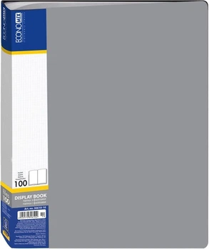 Папка пластиковая в боксе Economix А4 100 файлов серая (E30610-10)