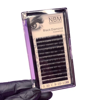 Ресницы для наращивания NBM, форма С, толщина 0.2 мм, длина микс 9-10-11 мм