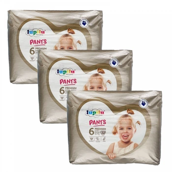 Дитячі підгузники - трусики Lupilu Pantsy Premium Jumbo Bag Розмір 6 Extra Large, 15+ кг, 96 шт