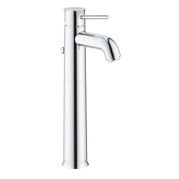 Cмеситель для умывальника с высоким изливом GROHE BauClassic 32868000 хром латунь с донным клапаном CV032468
