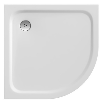 Поддон для душевой кабины RAVAK Merida ST 90x90x16см полукруглый акриловый без сифона белый XАU0000002