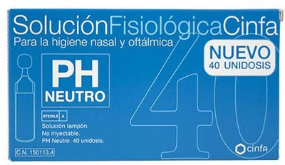 Фізіологічний розчин Cinfa Solución Fisiológica Para Higiene Nasal 40 шт (8470001501134)