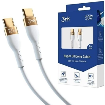 Kabel 3MK USB Type-C-USB Type-C 2 m White (5903108464598)