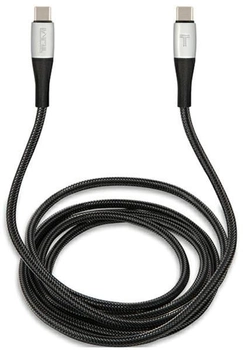 Кабель для быстрой зарядки Tumi USB Type-C-USB Type-C 1.5 м Black (3666339100636)