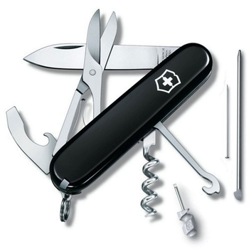Швейцарский нож Victorinox COMPACT 91мм/15 функций, черные накладки