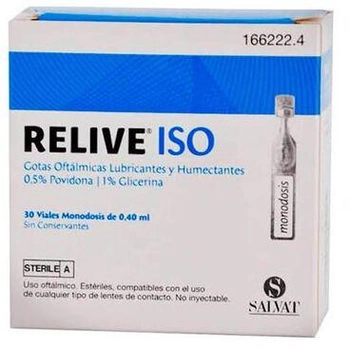 Krople do oczu Relive Iso Sterile Ophthalmic Eye Single Dose 30 szt (8470001690814)