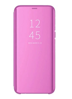 Чохол-книжка Logarm View Mirror для Xiaomi Mi 10 / 10 Mi Pro Рожевий Без бренду