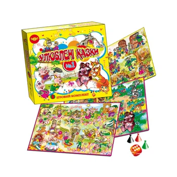 Настольная игра Любимые сказки 3 игровых поля 1 кубик 3 фишки Русский Украинский (557679)
