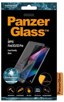 Szkło hartowane Panzer Glass Case Friendly do smartfonu OPPO Find X3/X3 Pro/X5 Pro antybakteryjne Black (5711724070815)