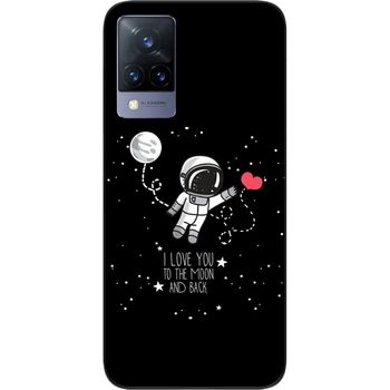 Чехол силиконовый SMTT для Vivo V21 с картинкой Любовь до луны