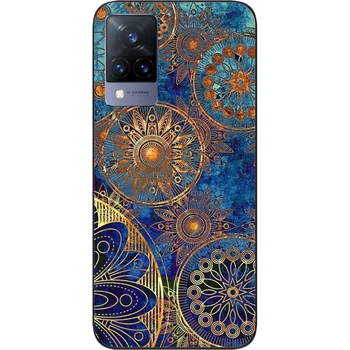 Силиконовый чехол SMTT для Vivo V21 с картинкой Круги