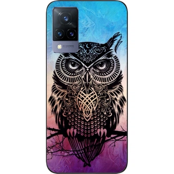 Силиконовый чехол SMTT для Vivo V21 с картинкой Сова