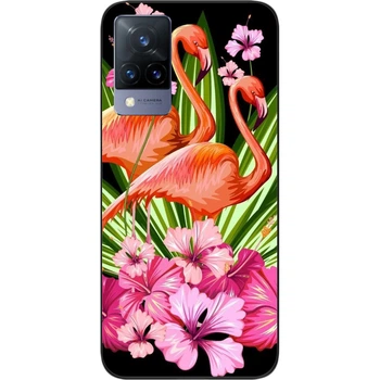 Силиконовый чехол SMTT для Vivo V21 с картинкой Фламинго