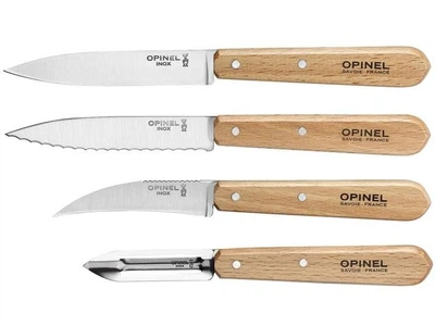 Набір кухонних ножів 4шт, бук Opinel Essentials Natural Box Set 001300