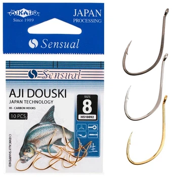 Крючок Mikado Sensual Aji Douski №10 (ушко) 10шт. (nickel)