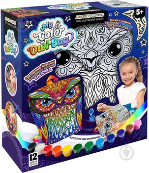 Сумка-раскраска My Color Owl-Bag Рюкзачок, в коробке 27х11х30см, Danko Toys (COWL-01-01)