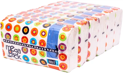 Хустинки паперові Bella Mega Pack Двошарові 150 шт х 6 уп (5900516040901)