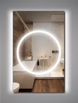Зеркало Turister Omega 80*120 с кольцевой передней LED подсветкой без рамы (Omg80120)