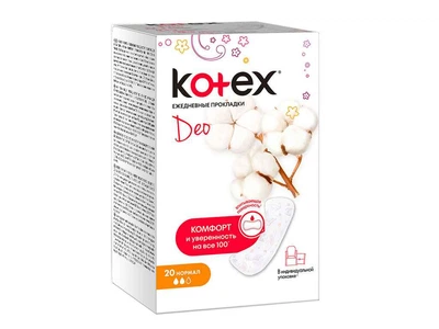 Прокладки щоденні KOTEX 20шт Normal Deo