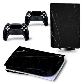 Виниловая наклейка для Sony PlayStation PS5 Black Marble