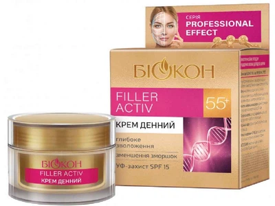 Крем для обличчя БИОКОН 50мл денний Prof Effect Filler Activ 55+