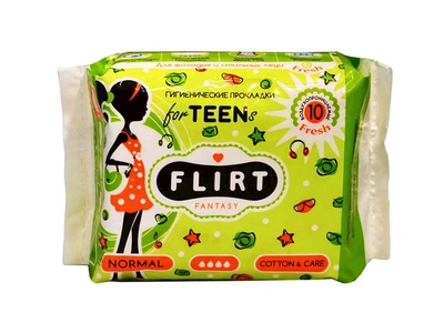 Прокладки гігієнічні FANTASY FLIRT teen fresh-cotton&care 4 крапель 10шт