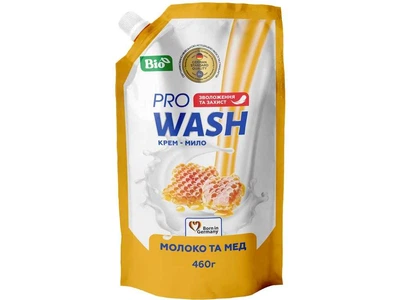 Крем-мило рідке PRO WASH 460мл "Молоко та мед"