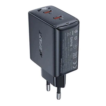 Зарядне мережеве ACEFAST A49 PD35W 2Type-C швидка зарядка для телефону Android iOs Apple Чорний