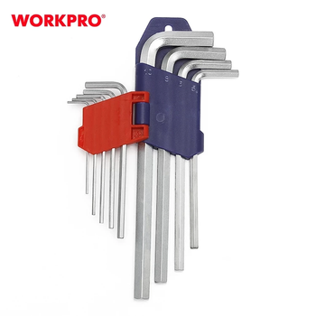 Набор ключей шестигранных метрических с коротким рычагом WORKPRO (9шт.) HEX S2 PRO WP222004