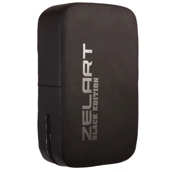 Макивара тай-пэд кожаная пады для тайского бокса Zelart Black Edition 3308 размер 41x26x10см Black