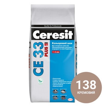 Фуга для швів Ceresit CE 33 Plus 138 кремовий 2 кг