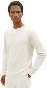 Пуловер Tom Tailor basic crew neck sweater XL Білий 1027661-32715