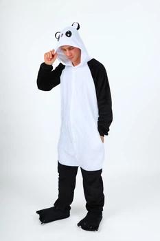 Пижама кигуруми Kigurumi Для Мужчин Взрослая Панда Веселая Черно-белый М 155-165 см. (1018/1)