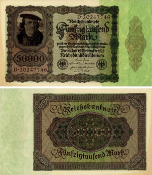 Банкнота Німеччина 50000 марок 1922 AU-UNC (P80)