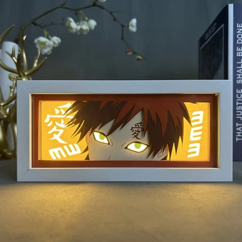Багатошаровий світильник з 3D ефектом Гаара led лампа нічник з аніме Наруто Naruto Shippuden (100280.7)