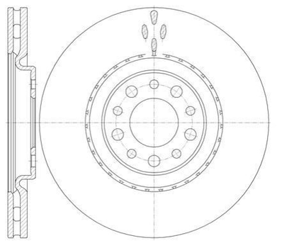 Тормозные диски ROADHOUSE 6965.10 Alfa Romeo 159; Jeep Cherokee KL 51731346, 51760622