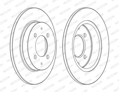 Тормозные диски FERODO DDF1622C Mitsubishi Colt 4544200072, 4605A076, A4544200072