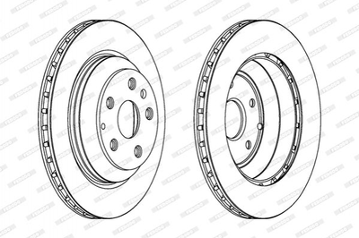 Тормозные диски FERODO DDF1855C1 Porsche Cayenne; Volkswagen Touareg; Audi Q7 7L8615601A, 7L8615601D, 7L8615601E