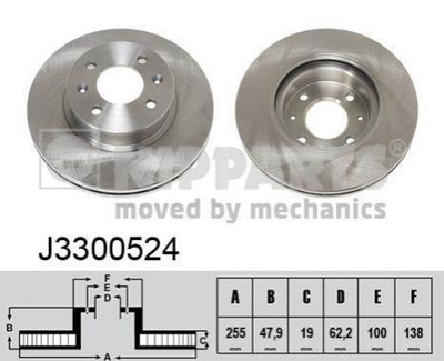 Гальмівні диски NIPPARTS J3300524 517121C050