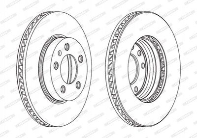 Тормозные диски FERODO DDF1591LC1 Volkswagen Touareg; Porsche Cayenne 7L6615301D, 7L6615301J, 7L6615301N