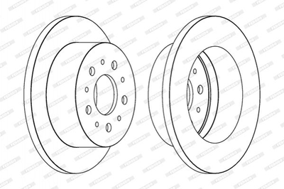 Тормозные диски FERODO DDF1653C Citroen Jumper; Peugeot Boxer; Fiat Ducato 424930, 424931, 4249A1