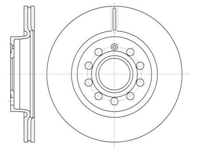 Тормозные диски ROADHOUSE 664710 Volkswagen Jetta, Caddy, Golf, EOS; Skoda Octavia, Yeti; Audi A3; Seat Toledo, Leon; Land Rover Range Rover 1K0615301AC, 1K0615301S, 230733