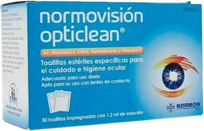 Серветки для очей Normon Normovisin Opticlean 30 шт (8435232336832)